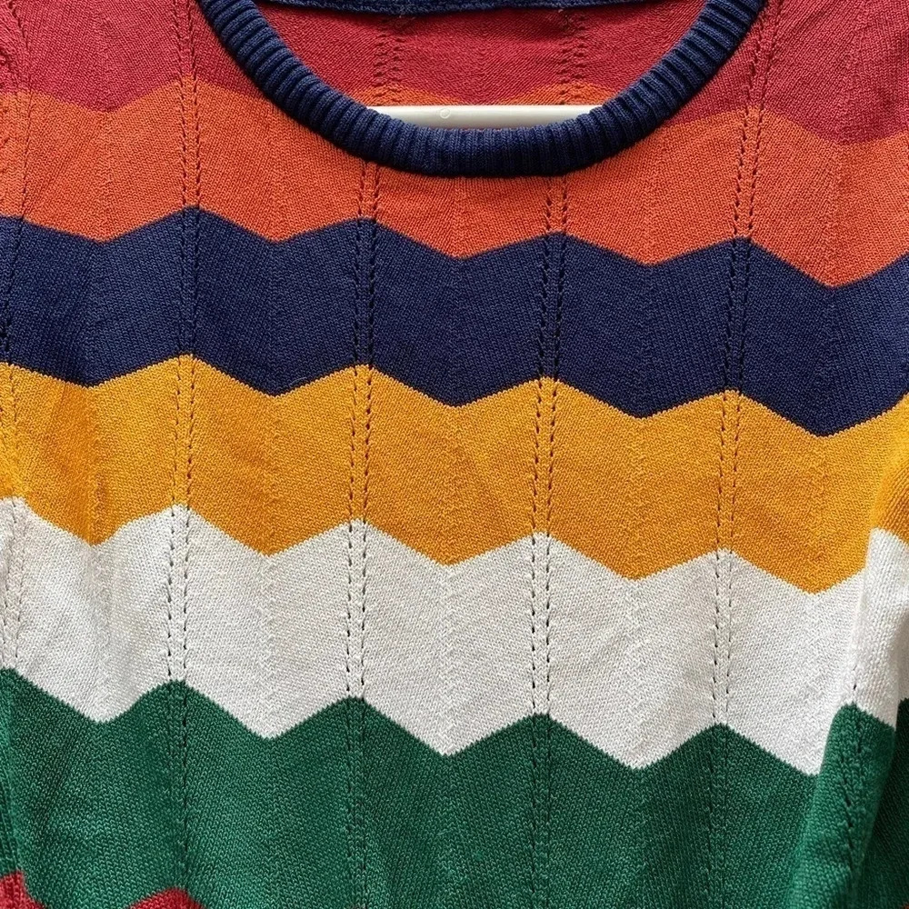 Vintage - Colorful Missoni Style Chevron Pattern Long Sleeve - Picture 3 of 4